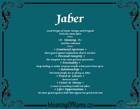 jaber name meaning